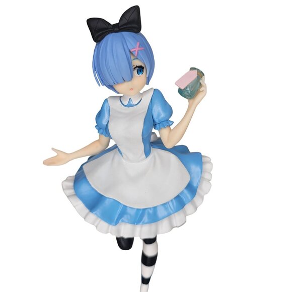Rem Re:Zero from japan Alice In Wonderland Inspired Collectible Figures Set Of 3 - Picture 6 of 13